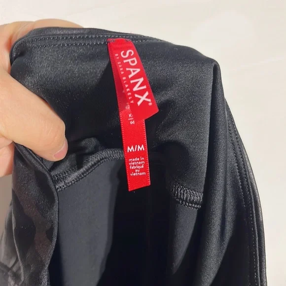 SPANX Slim Built In Contoured Power Waistband Tummy Shaping Camo Leggings Size M - Picture 6 of 7